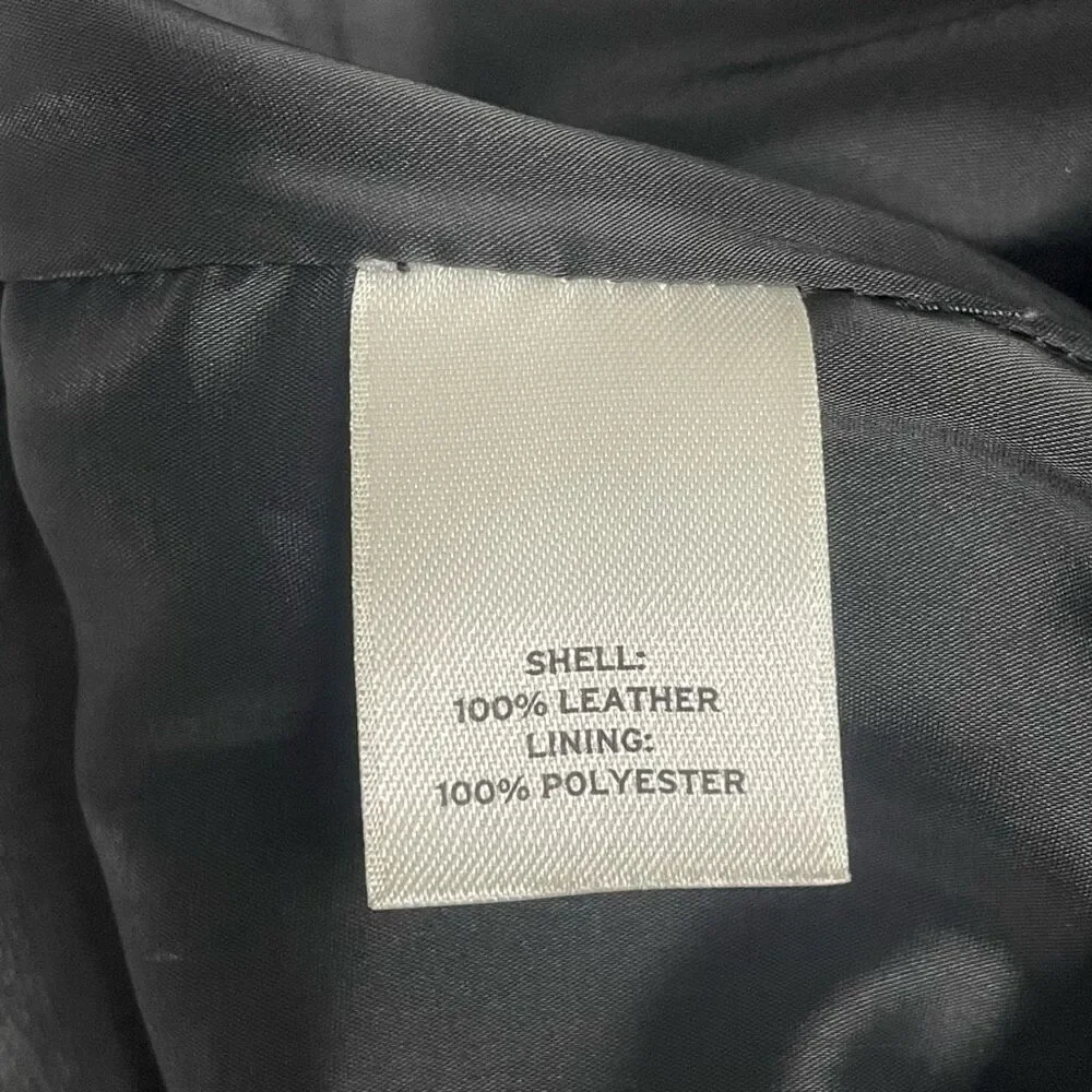 Halogen Genuine Leather Skirt Black Size 12P